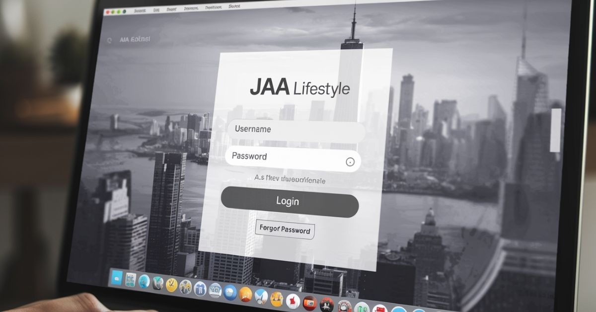 Logging into JAA Lifestyle.com